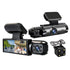 1080P HD Car Dash Cam Triple Camera Dash Cam, can monitor the front, inside and behind the car, built-in WiFi GPS