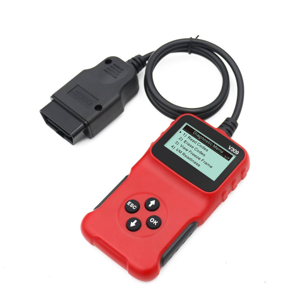 OBD2 12V Car Fault Detector V309 Engine Fault Code Reader