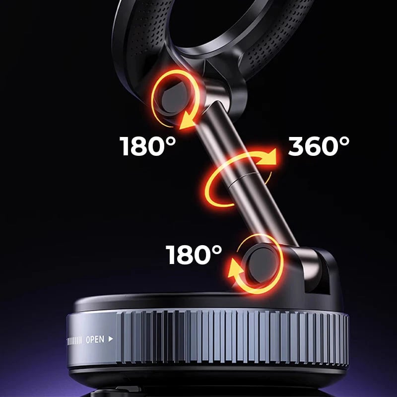 Retractable & Foldable Magnetic Car Phone Mount (360° Adjustable)