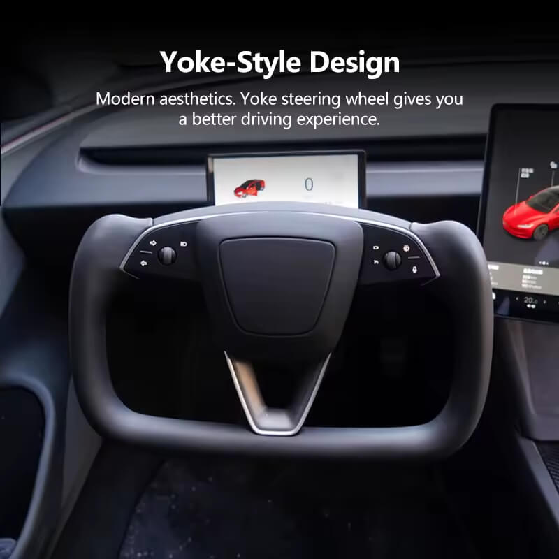 Tesla Model 3 Highland Yoke Handle Leather Material With Heating Function Steering Wheel