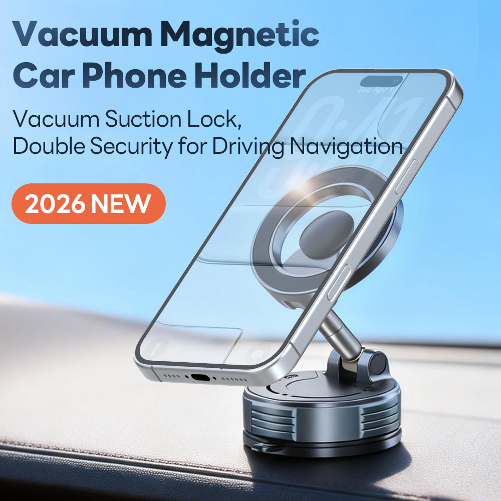 Magnetic Car Phone Holder 360° Adjustable Vacumm Suction Phone Mount Magsafe Mobile Holders for iPhone 17 Pro Max 16 15 14 13 12 Plus