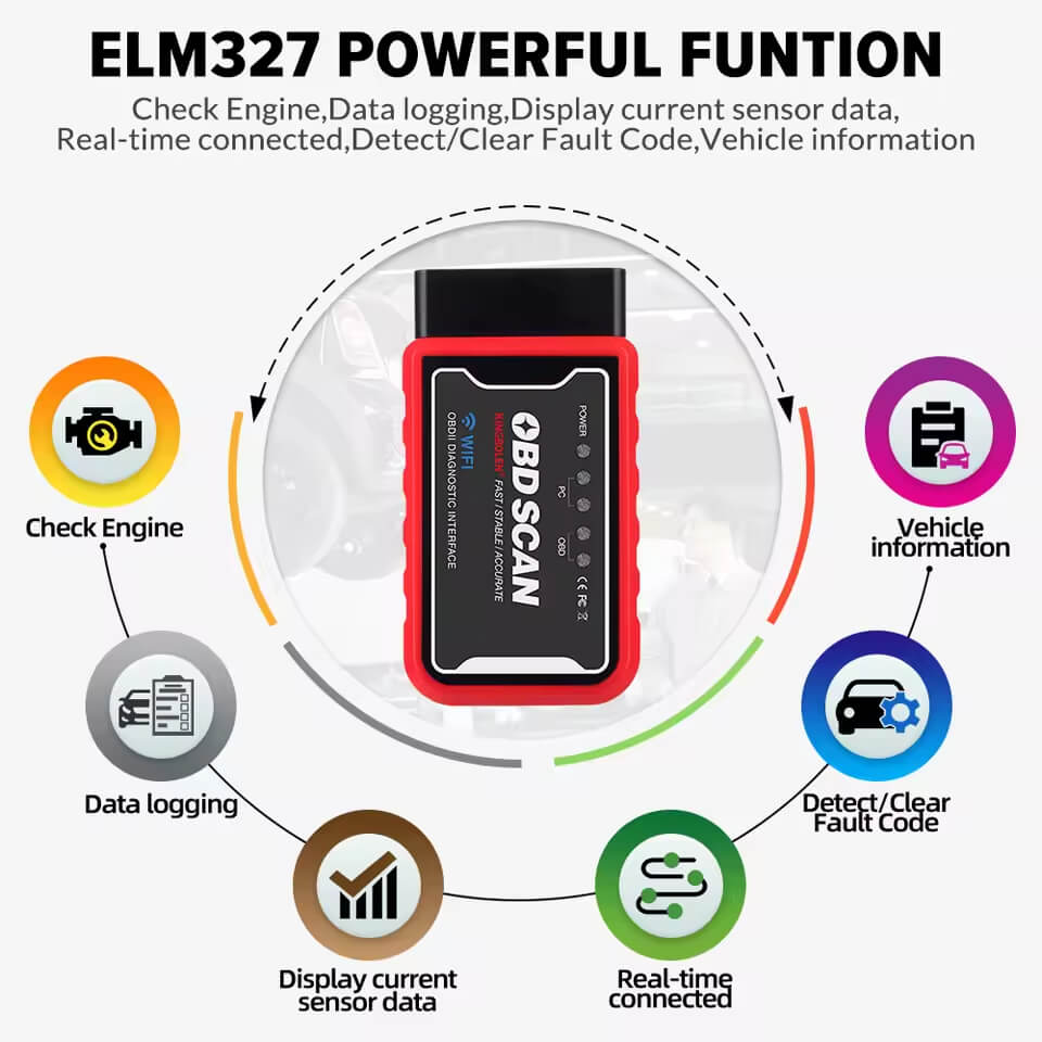 ELM327 WiFi V1.5 PIC18F25K80 Chip Mini OBD2 Car Diagnostic Tool For Android, IOS, Symbian, Windows