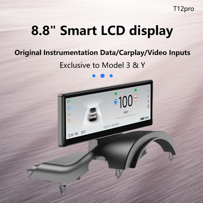 8.8" IPS HD car dashboard for Tesla Model 3 /Y /3 Highland /Y Juniper Support Wireless Carplay & Android Auto Linux OS