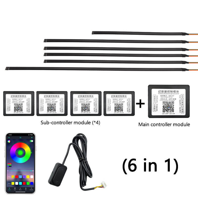 Car LED Dynamic Atmosphere Light Acrylic Light Strip