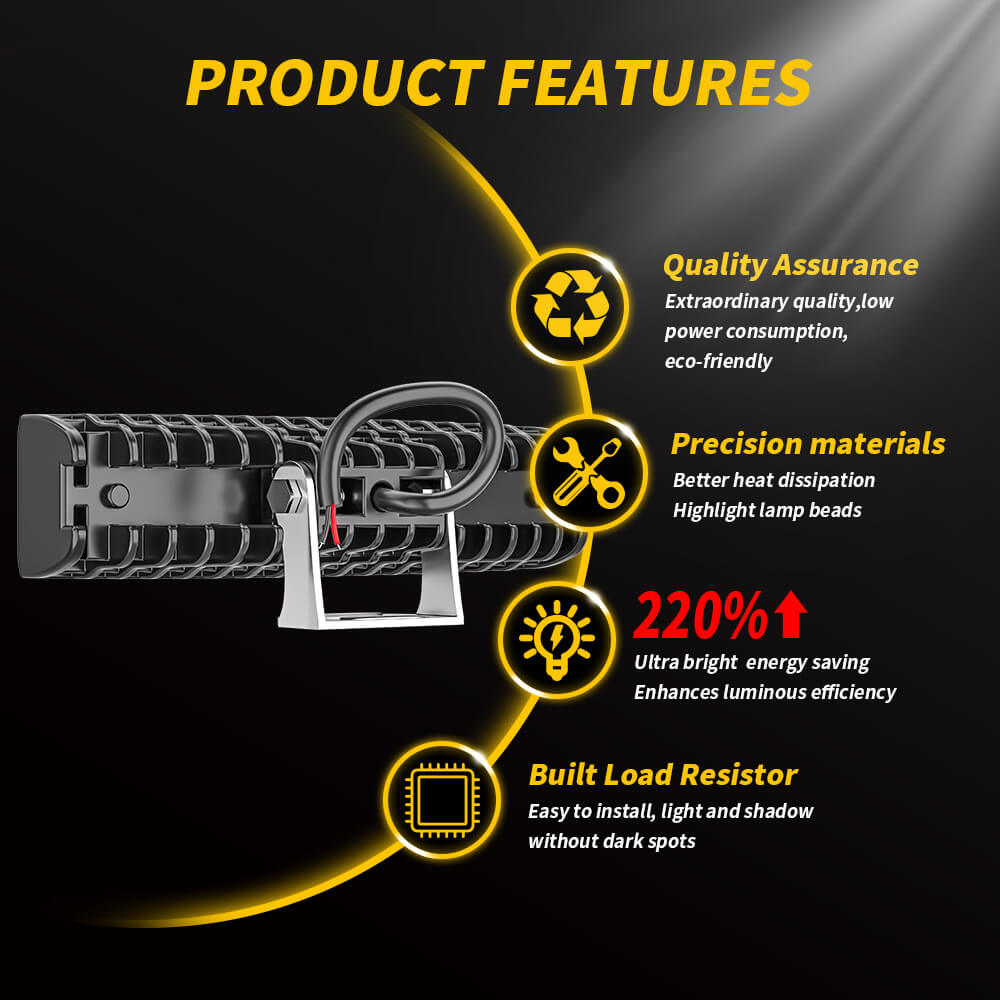 24 LED 72W 6000K Car Work Lights One Pair for Off-road Vehicles SUV ATV Trucks Boat Modification