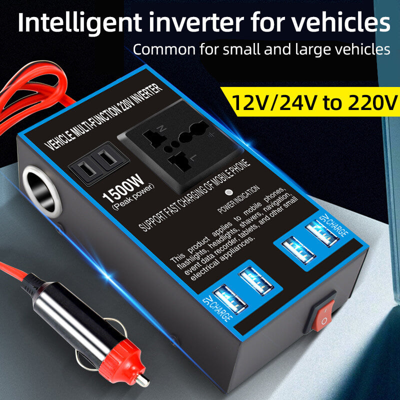 Car Inverter 12V/24V to 110V/220V High Power Car Charger Transformer Power Socket Converter With Cigarette Lighter And USB Interface