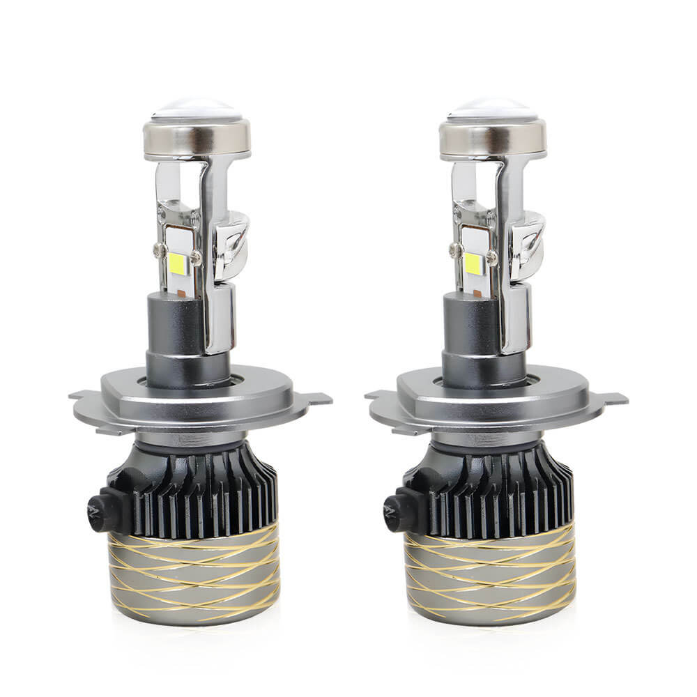 120W 6000K White Light 12000LM Lens Car LED Headlights H4 Far And Near Integrated H7 H11 9005 9006