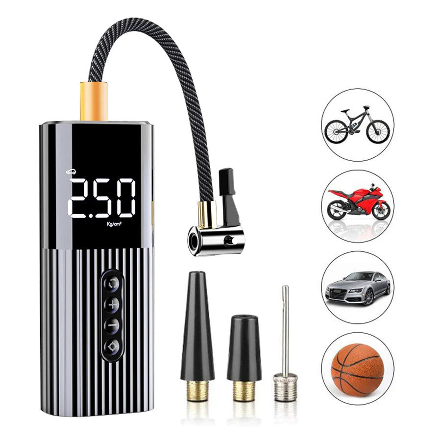 Efficient 12V Mini Car Digital Display Air Pump Tire Inflator