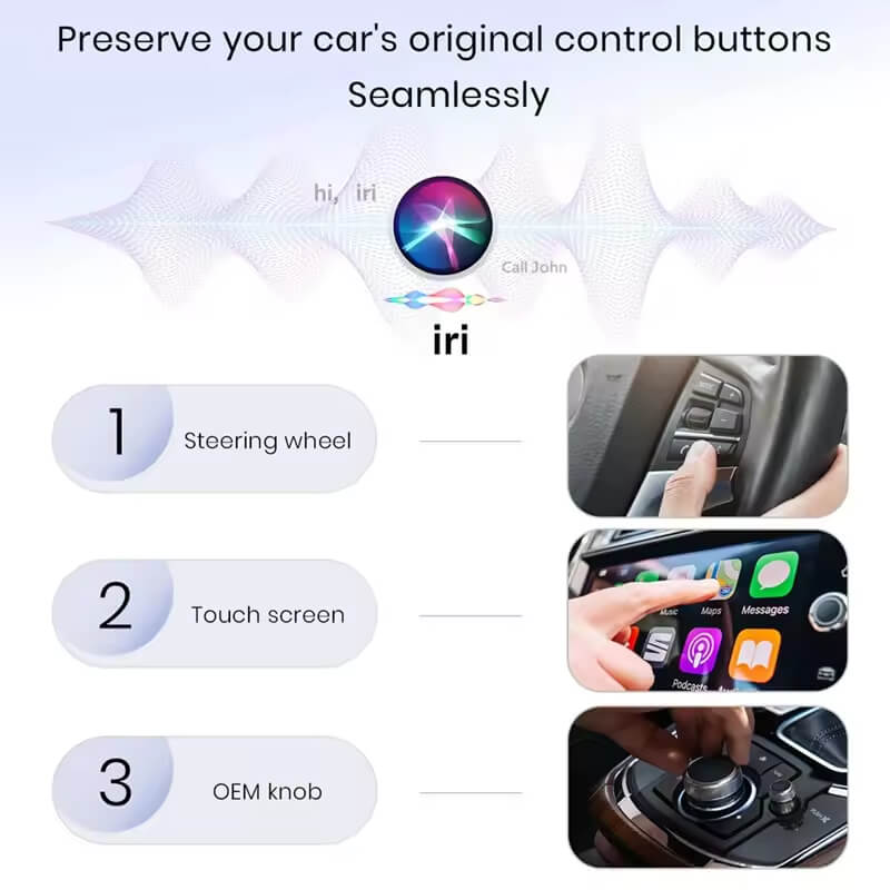 Car Wired to Wireless Carplay Android Auto Adapter 2in1 Mini Box With USB Plug And Play
