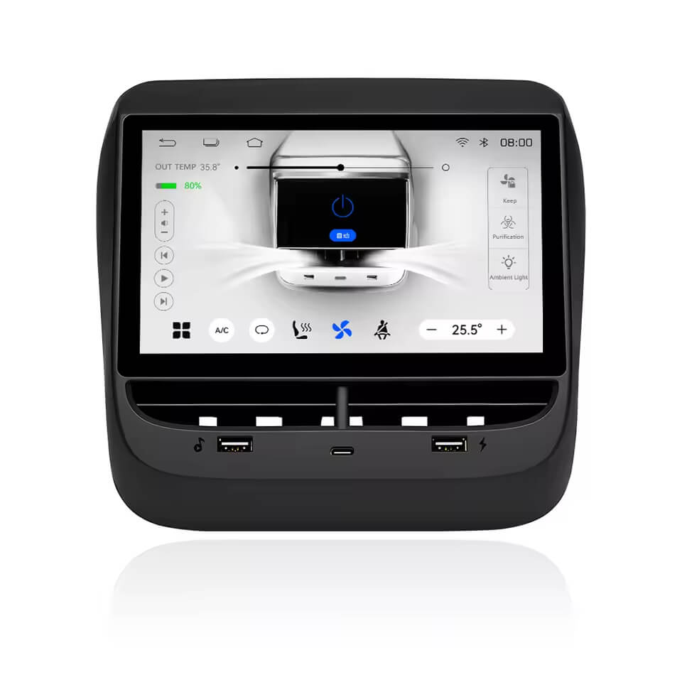 Applicable to Tesla Model Y/3 Rear Entertainment Screen 7-inch Smart Air Conditioning Control System Modified Display Screen