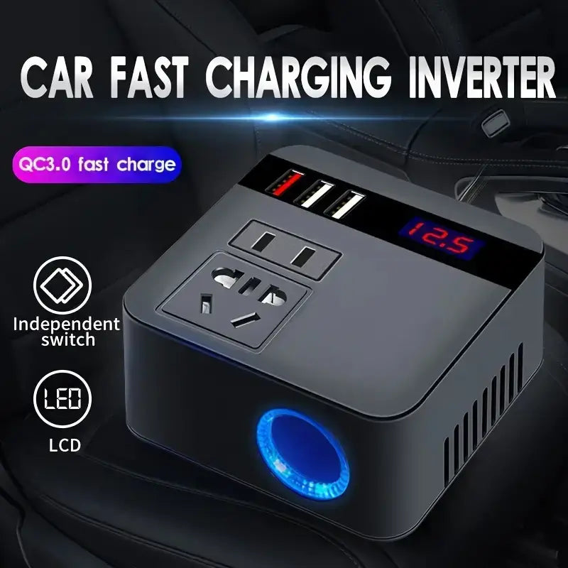 120W Car Inverter Charger Universal 12V/24V To 110V/220V Multifunctional Power Converter Converter