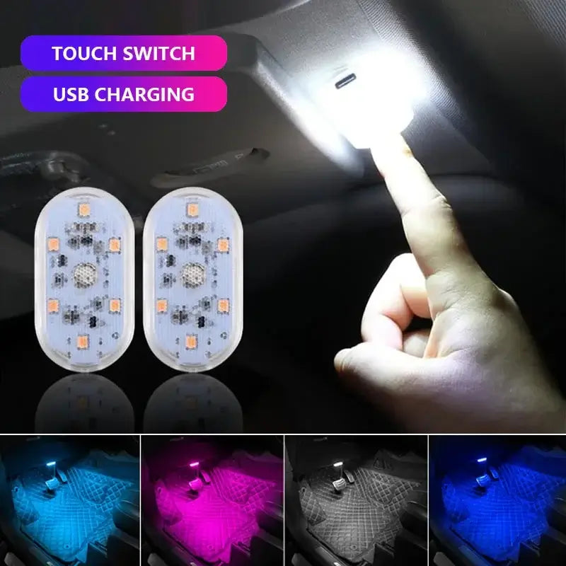 Car LED touch light USB charging ceiling lighting