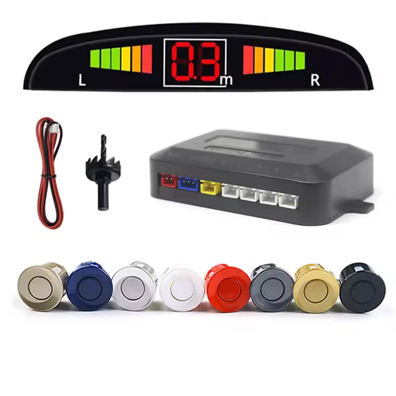 Small Crescent 4 Probe Buzzer Reversing Radar Car Blind Spot Radar LED Parking System