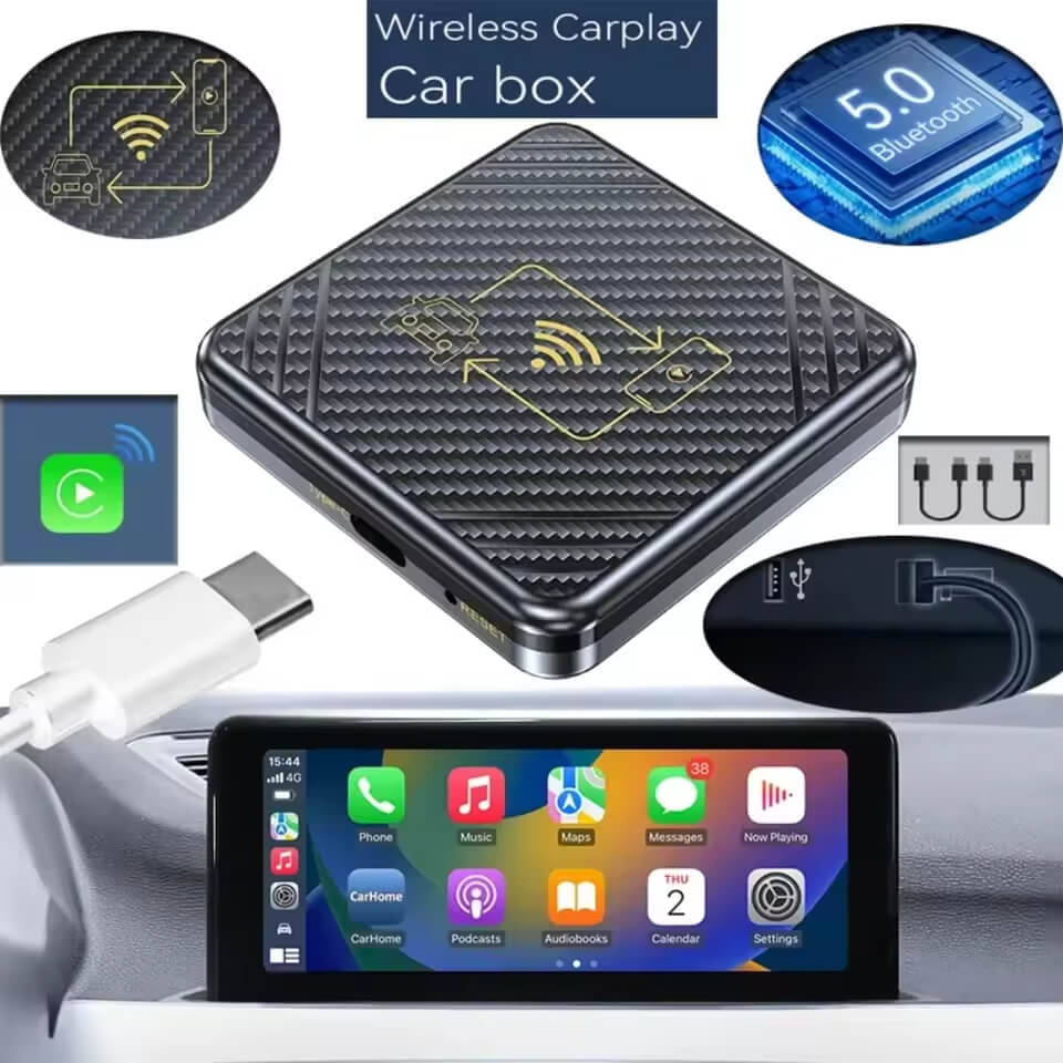 Car 2 in 1 Wireless Carplay Android Auto Adapter Car Adapter Wireless Adapter Seamlessly Convert Wired to Wireless