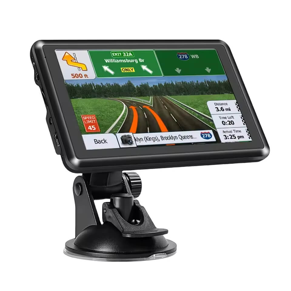 5 Inch Car GPS Navigation FM Transmitter Car GPS Navigator 128MB+8G Portable Navigator Voice Reminder Mini USB TF Speeding Alarm