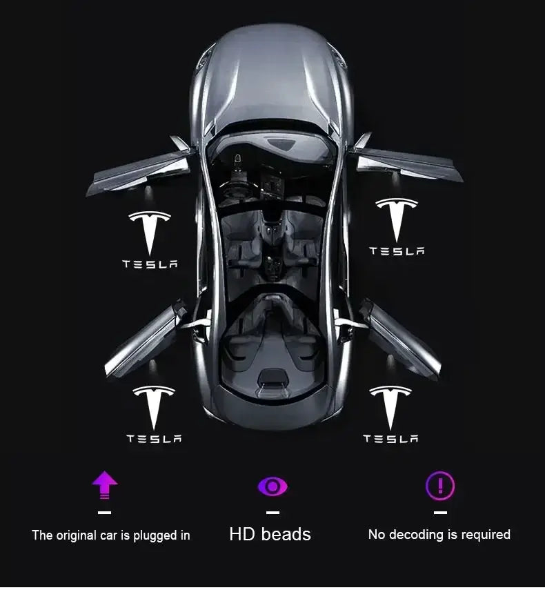 Tesla Car Door Welcome Light LED Projection For Model Y 3 S X