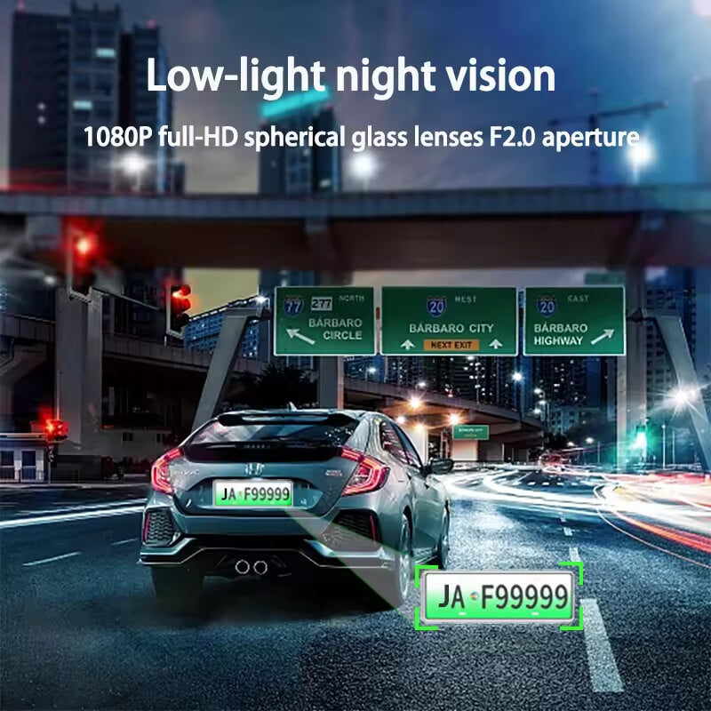 3 Camera Dash Cam Front, Interior And Rear of The Car 1080P HD Night Vision With Wifi