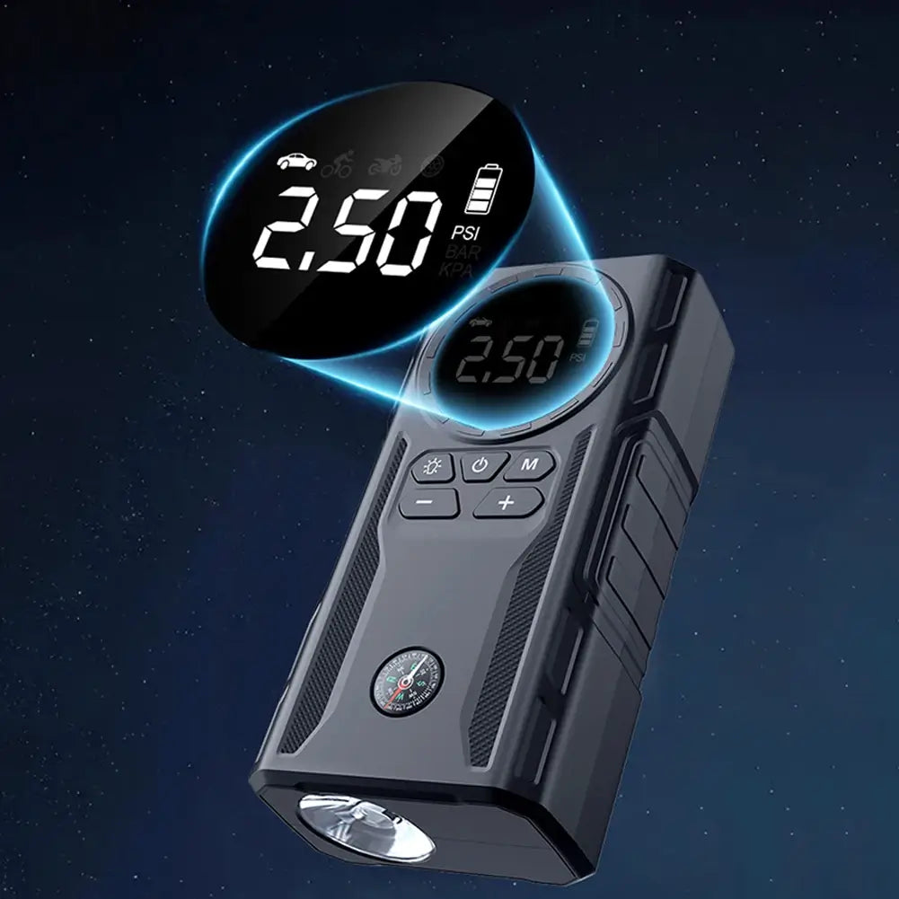 39800mAh Portable 12V Car Emergency Jump Starter Power Supply Air Pump Multi-function All-in-One LED Lighting Power Bank