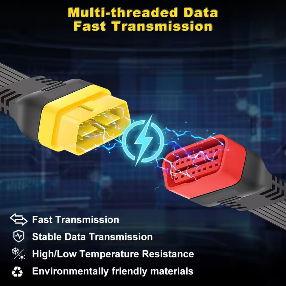 Car Diagnostic Instrument OBD2 Extension X431 Extension 16 Pin Male To 16 Pin Female Adapter Cable 36cm/ 60cm