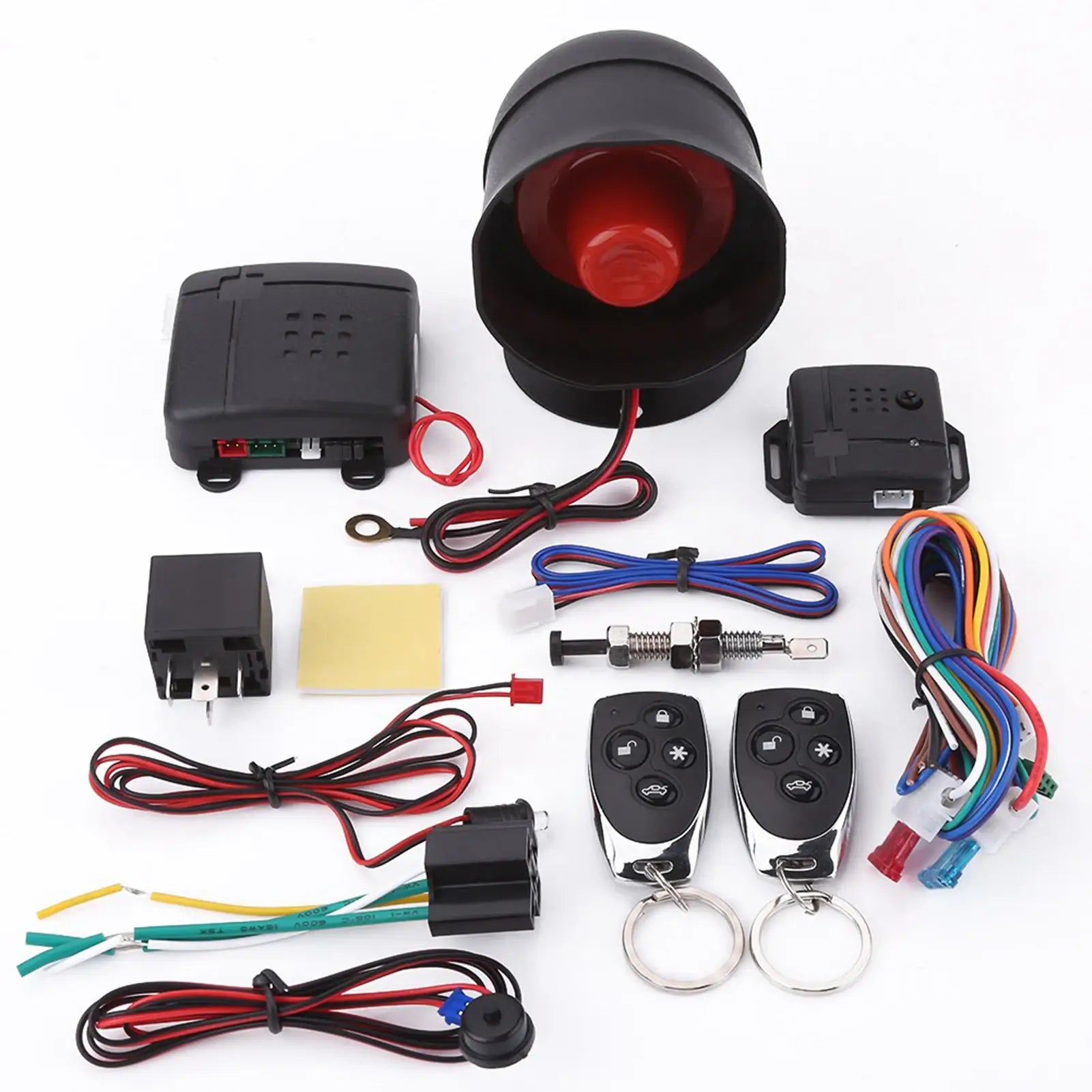 Car Alarm System 12V Car Universal Keyless Entry Remote Unlock Siren Security System