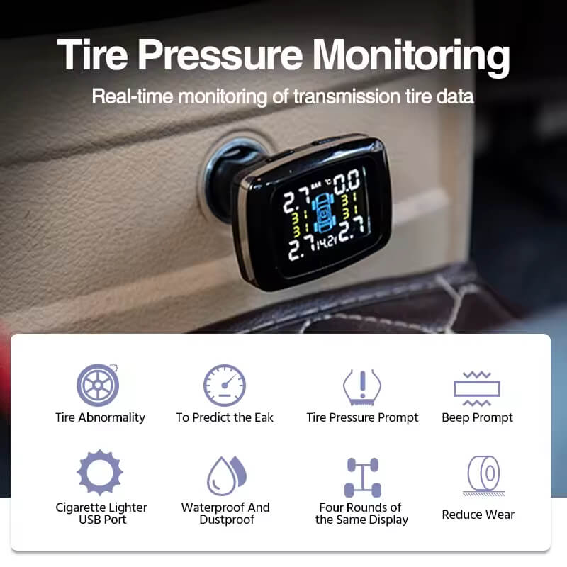 Cigarette Lighter Socket Tire Pressure Monitor Car Tire Pressure Alarm Monitor System