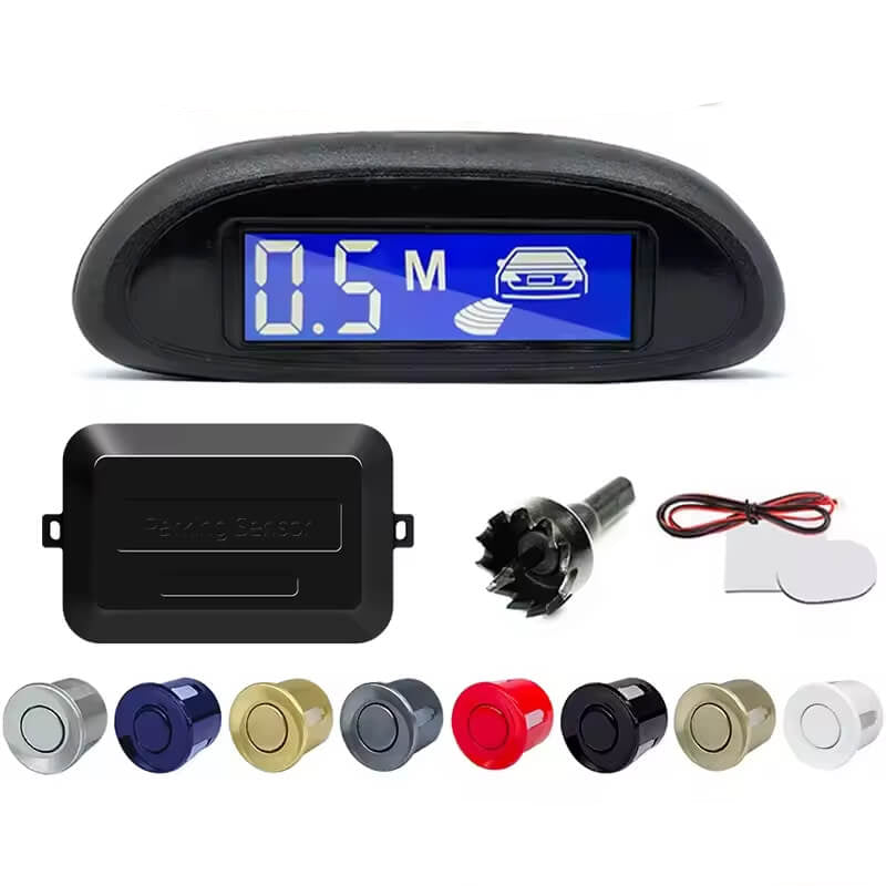 LCD Display Reversing Radar Adjustable Sensitivity Anti-False Alarm 4 Sensors Radar Detector System Backlight Display