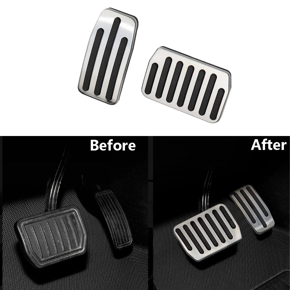 Tesla Accelerator Brake Anti-slip Pedal Cover Applicable To 2015-2024 Model X/ S Stainless Steel Material