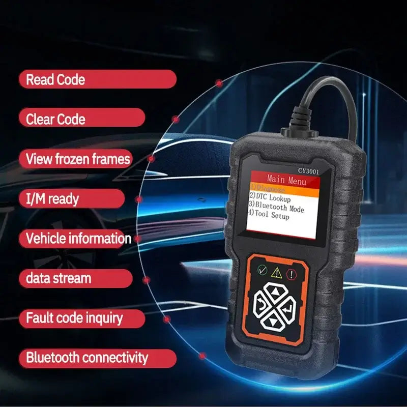 CY3001 Automotive Fault Detector OBD2 Engine ABS SRS Fault Detection Tool