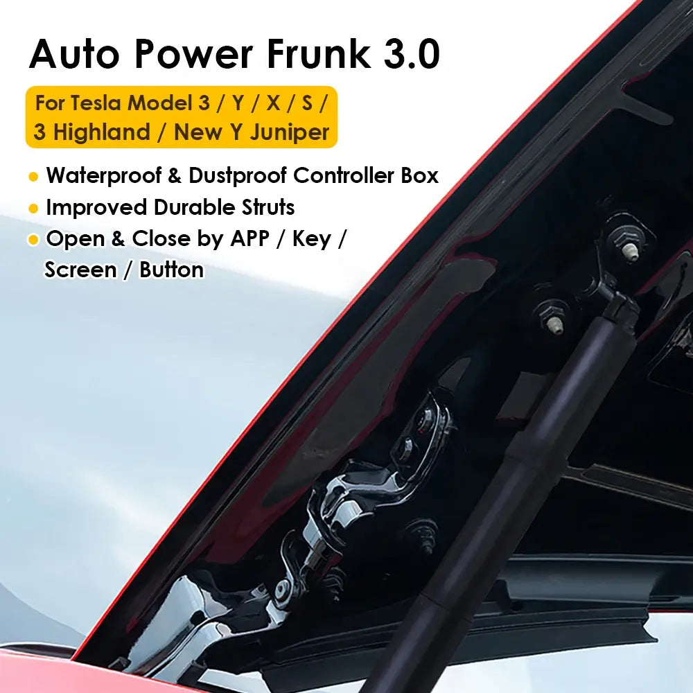 Tesla Electric Front Cover Suitable For Model Y/ 3/ X/ S/ 3 Highland/ Y Juniper Intelligent Automatic Switch Waterproof Modification Accessories